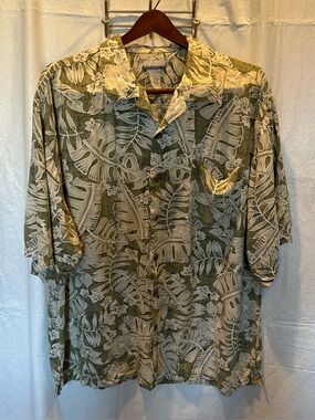 Men’s BREAKWATER Hawaiian Short Sleeve Shirt Button-Up Collared Size XXL